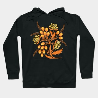 Folk floral print . Abstract flowers art , poster. Hoodie